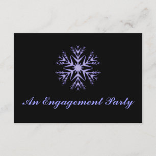 Invitation "An Engagement Party" - Winter Blue Snowflake (a)