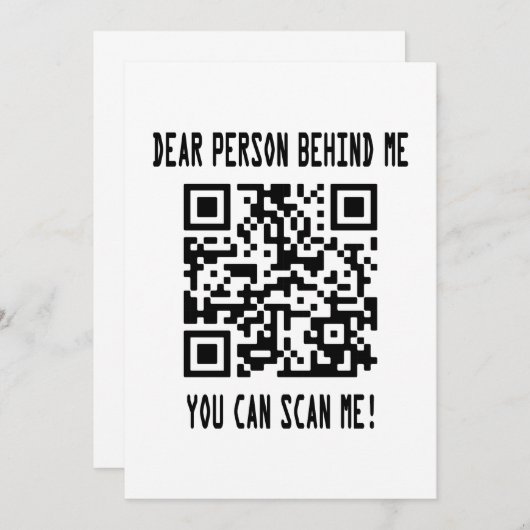 Invitation Analyser mon code QR pour un démarrage motivant (Devant / Derrière)