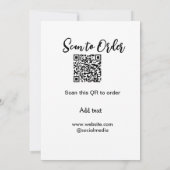 Invitation Analyser pour commander analyser le code QR ajoute (Dos)