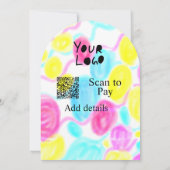 Invitation Analyser pour payer ajouter Q R logo de l'entrepri (Dos)