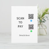 Invitation analyser pour payer les détails du code QR venmo c (Debout devant)