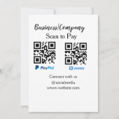 Invitation Analyser pour payer q r code paypal venmo ajouter  (Devant)