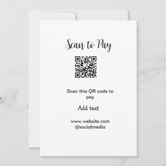 Invitation Analyser pour payer scanner code QR ajouter des dé (Devant)