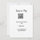 Invitation Analyser pour payer scanner code QR ajouter des dé (Dos)