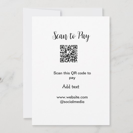 Invitation Analyser pour payer scanner code QR ajouter des dé (Dos)