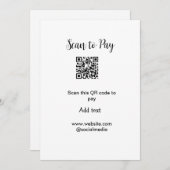 Invitation Analyser pour payer scanner code QR ajouter des dé (Devant / Derrière)