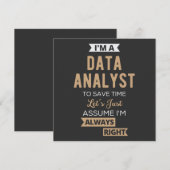Invitation Analyste de données (Devant / Derrière)