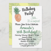 Invitation Ananas (Devant / Derrière)