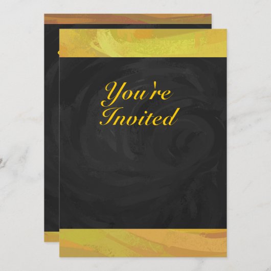 Invitation Ananas et Black Party (Devant / Derrière)