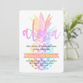 Invitation ananas fête d'anniversaire (Debout devant)