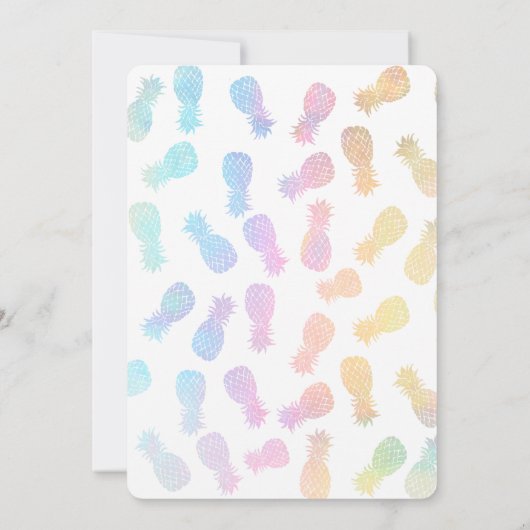 Invitation ananas fête d'anniversaire (Dos)