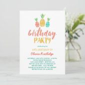 Invitation Ananas - fête d'été (Debout devant)