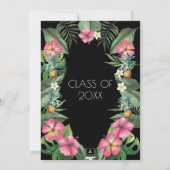 Invitation Ananas & Fleurs tropicales (Dos)