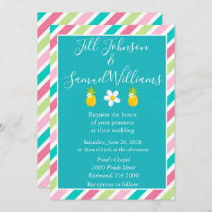 Invitation Ananas Mariage tropical