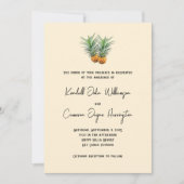 Invitation Ananas Mariage tropical Nom complet (Devant)