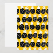 Invitation Ananas noir (Devant / Derrière)