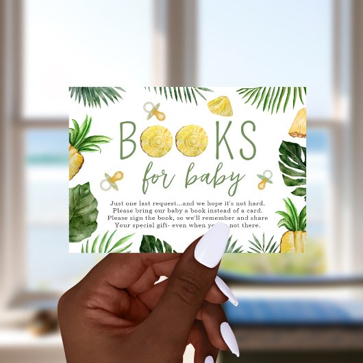 Invitation Ananas & Pacificateurs Livres verts pour le Baby s