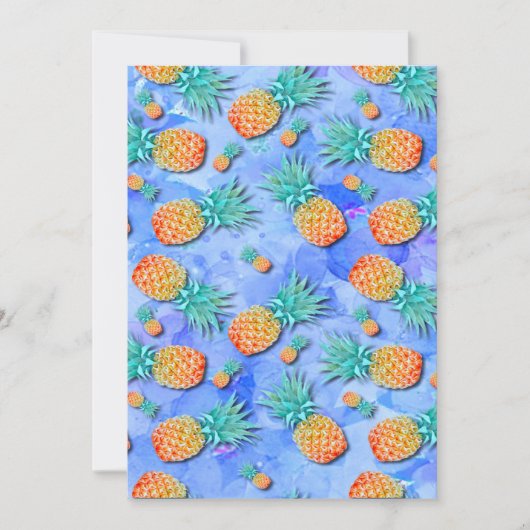 Invitation Ananas. Peindre. Party. (Devant)