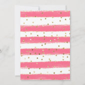 Invitation Ananas rose et or et Anniversaire de enfant Flaman (Dos)