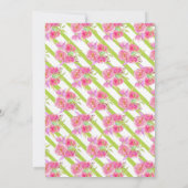 Invitation Ananas rose Fleurs tropicales Baby shower fille (Dos)