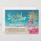 Invitation Ananas Tropical Aloha Beach Fête des mariées (Devant)