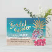 Invitation Ananas Tropical Aloha Beach Fête des mariées (Debout devant)