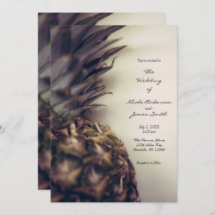 Invitation Ananas tropical Elegant Island Beach Mariage