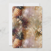 Invitation Ananas Tropical Étincelle Romantique Mariage (Dos)