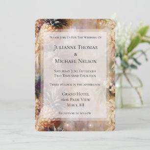 Invitation Ananas Tropical Étincelle Romantique Mariage