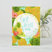 Invitation Ananas tropicale se porter bien (Debout devant)
