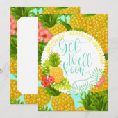 Invitation Ananas tropicale se porter bien (Devant / Derrière)