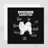 Invitation Anatomie D'Un Chien Samoyé (Devant / Derrière)
