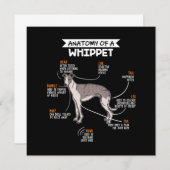 Invitation Anatomie D'Un Chien Whippet (Devant / Derrière)