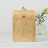 Invitation Anatomie humaine, homme de Vitruvian par Leonardo (Debout devant)