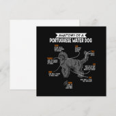 Invitation Anatomy Of A Portuguese Water Dog Dog Owner Gift (Devant / Derrière)