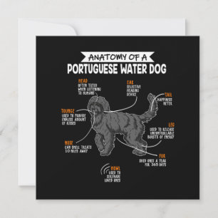 Invitation Anatomy Of A Portuguese Water Dog Dog Owner Gift