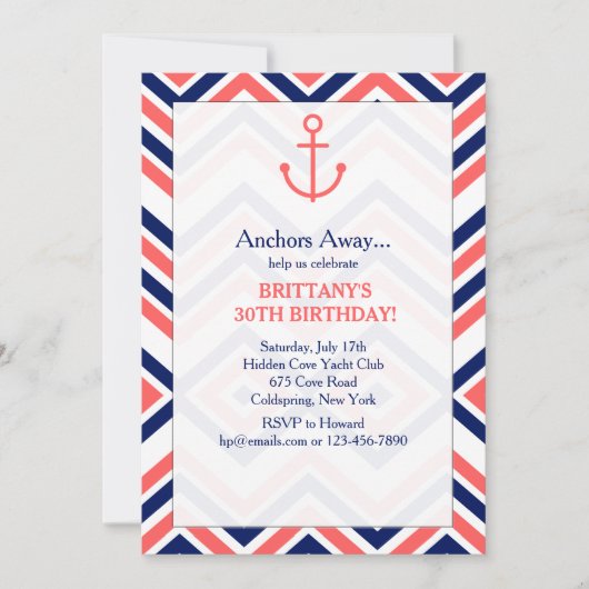 Invitation Anchor Argyle (Devant)