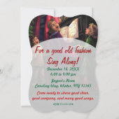 Invitation Ancien chanteur de la fête (Dos)