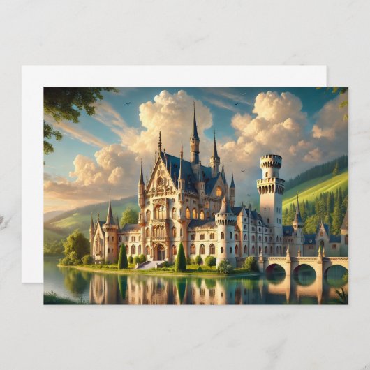 Invitation Ancien château majestueux (Devant / Derrière)