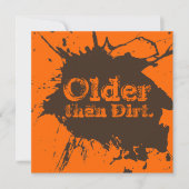 Invitation Ancien comme chef - 40e anniversaire Dirt Party In (Devant)