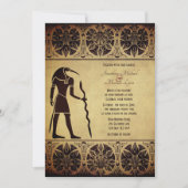 Invitation Ancien Dieu égyptien Thoth, Quill et Mariage d'enc (Devant)