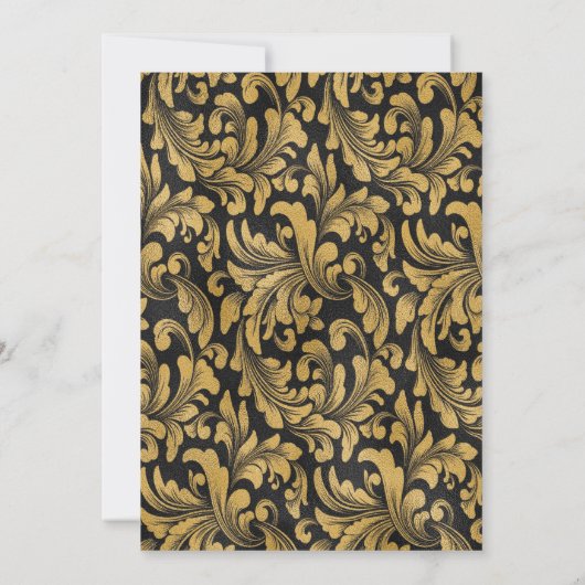 Invitation Ancien Flèches d'or, Ballons, Talons, Tiara Quince (Dos)