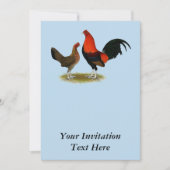 Invitation Ancien jeu anglais Bantams : BB Red Pair (Devant)