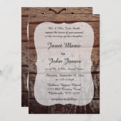 Invitation Ancien Mariage campagnard (Devant / Derrière)