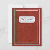 Invitation Ancien mariage de livre de couverture (Devant)