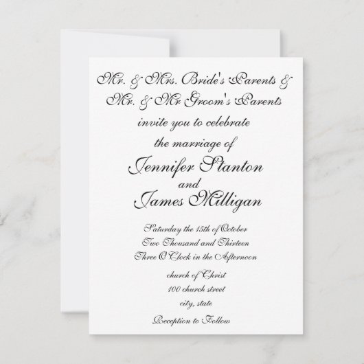 Invitation Ancien mariage de livre de couverture (Dos)