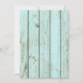 Invitation Ancien Mariage de tableau de bord rustique (Dos)