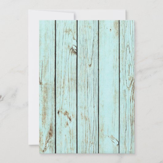 Invitation Ancien Mariage de tableau de bord rustique (Dos)