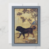 Invitation Ancien Mastiff Tibétain Nouvel An chinois (Dos)