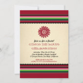 Invitation Ancien Mexicain Sun Serape Cinco de Mayo Party (Devant)
